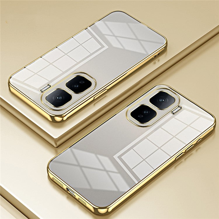 For vivo iQOO Neo10 5G / Neo10 Pro 5G Case Electroplating Frame Soft TPU Phone Cover - Gold