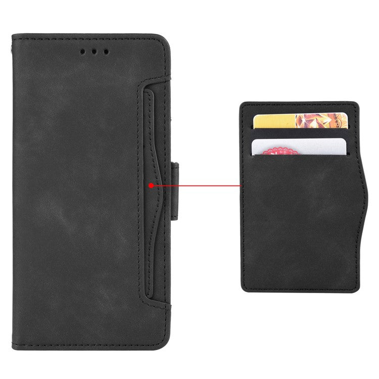 For Xiaomi Redmi Note 14 4G / 5G Leather Case Phone Wallet Cover with Multiple Card Slots - Black