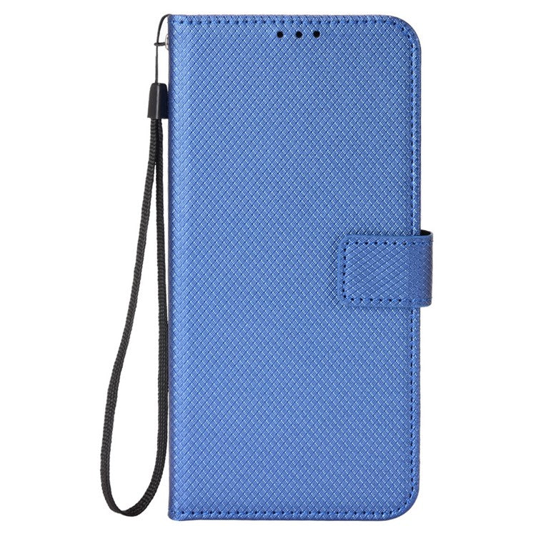 For Xiaomi Redmi Note 14 4G / 5G Case PU Leather Diamond Texture Wallet Phone Cover - Blue