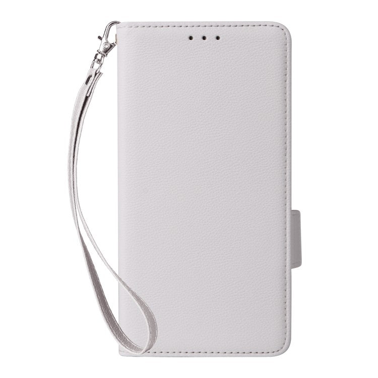 For Xiaomi Redmi Note 14 4G / 5G Case Litchi Texture PU Leather Wallet Flip Phone Cover - White