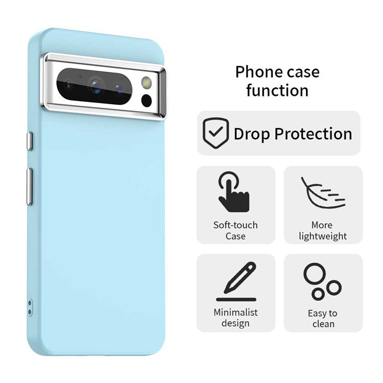 For Google Pixel 8 Pro Case TPU + TPE Anti Drop Protection Phone Cover - Blue