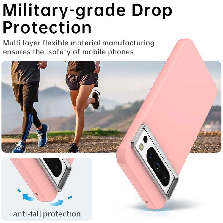 For Google Pixel 8 Pro Case TPU + TPE Anti Drop Protection Phone Cover - Pink