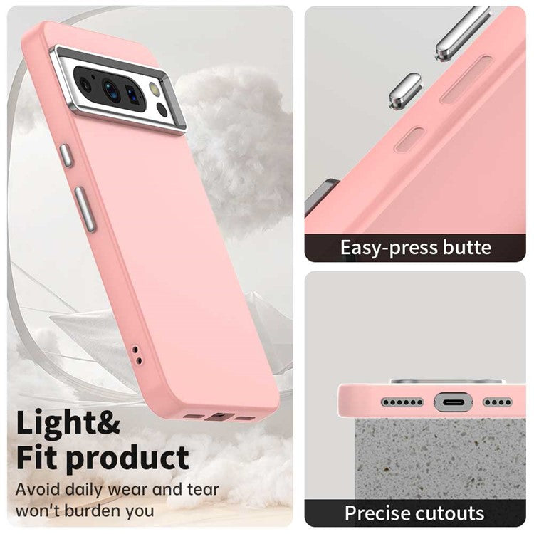 For Google Pixel 8 Pro Case TPU + TPE Anti Drop Protection Phone Cover - Pink