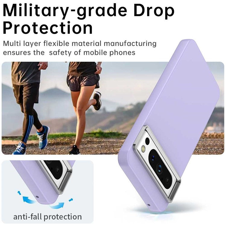 For Google Pixel 8 Pro Case TPU + TPE Anti Drop Protection Phone Cover - Purple