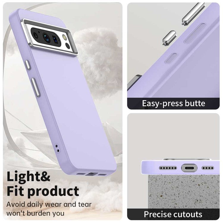 For Google Pixel 8 Pro Case TPU + TPE Anti Drop Protection Phone Cover - Purple