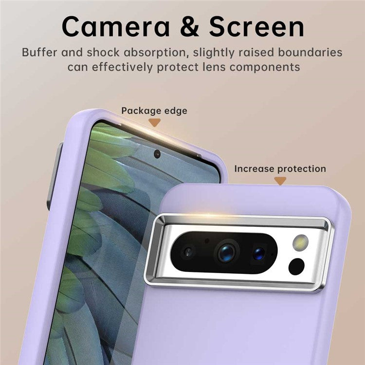 For Google Pixel 8 Pro Case TPU + TPE Anti Drop Protection Phone Cover - Purple