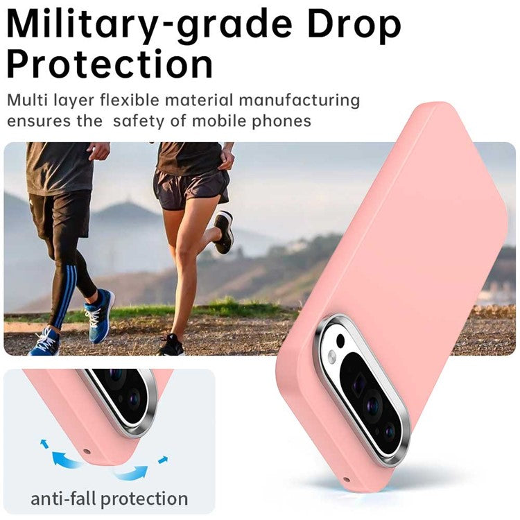 For Google Pixel 9 Pro XL Case TPU + TPE Anti Drop Protection Phone Cover - Pink