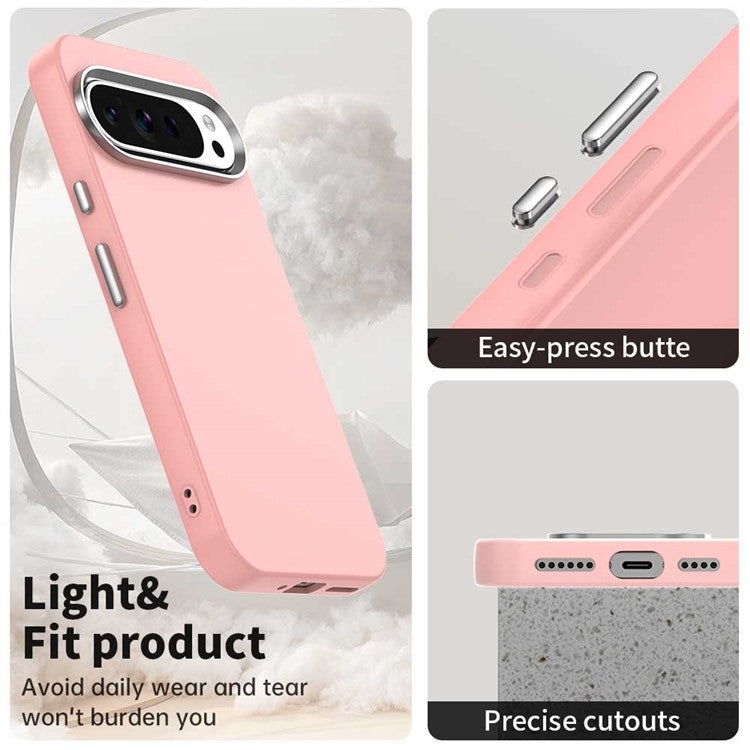 For Google Pixel 9 Pro XL Case TPU + TPE Anti Drop Protection Phone Cover - Pink