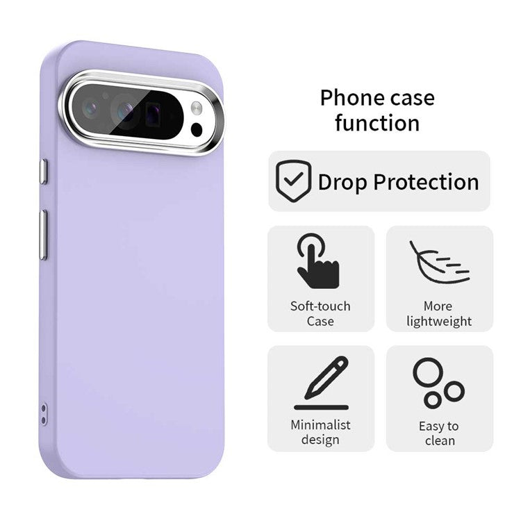 For Google Pixel 9 Pro XL Case TPU + TPE Anti Drop Protection Phone Cover - Purple