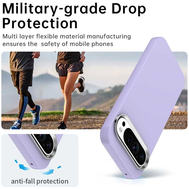 For Google Pixel 9 Pro XL Case TPU + TPE Anti Drop Protection Phone Cover - Purple