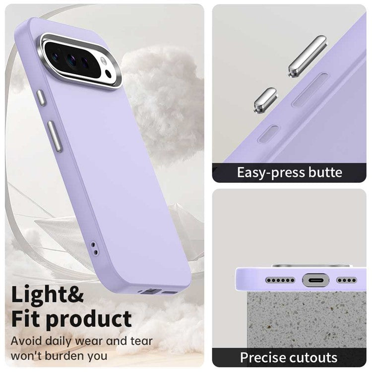 For Google Pixel 9 Pro XL Case TPU + TPE Anti Drop Protection Phone Cover - Purple