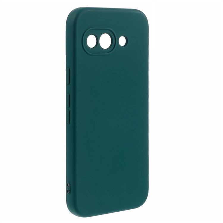 For Google Pixel 9a Case TPU Back Soft Anti-Scratch Fiber Lining Phone Cover - Army Green