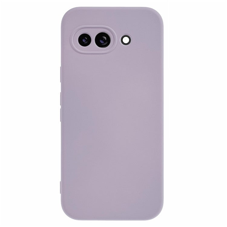 For Google Pixel 9a Case TPU Back Soft Anti-Scratch Fiber Lining Phone Cover - Light Purple