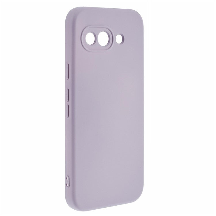 For Google Pixel 9a Case TPU Back Soft Anti-Scratch Fiber Lining Phone Cover - Light Purple