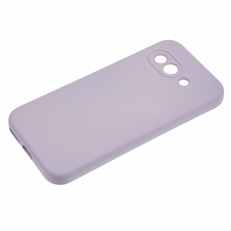 For Google Pixel 9a Case TPU Back Soft Anti-Scratch Fiber Lining Phone Cover - Light Purple