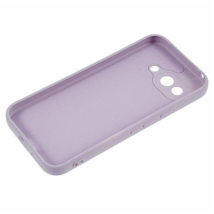 For Google Pixel 9a Case TPU Back Soft Anti-Scratch Fiber Lining Phone Cover - Light Purple