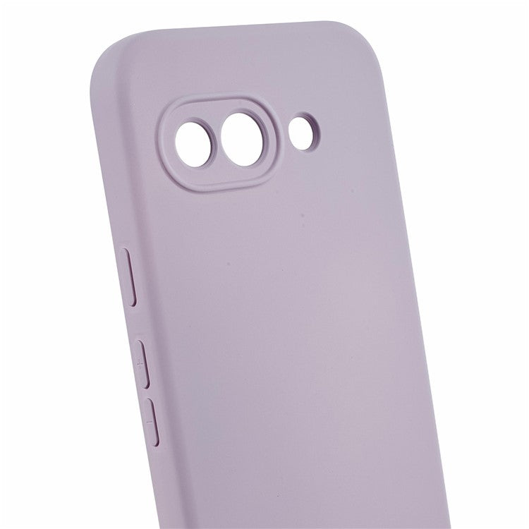 For Google Pixel 9a Case TPU Back Soft Anti-Scratch Fiber Lining Phone Cover - Light Purple