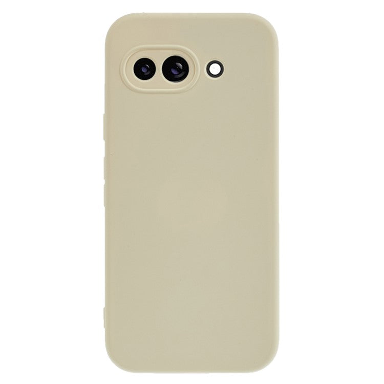 For Google Pixel 9a Case TPU Back Soft Anti-Scratch Fiber Lining Phone Cover - White