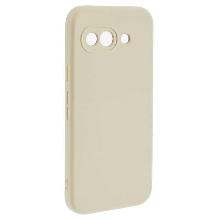 For Google Pixel 9a Case TPU Back Soft Anti-Scratch Fiber Lining Phone Cover - White