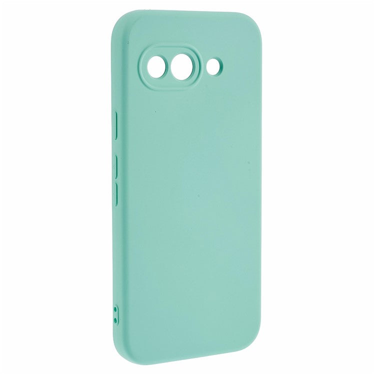 For Google Pixel 9a Case TPU Back Soft Anti-Scratch Fiber Lining Phone Cover - Baby Blue