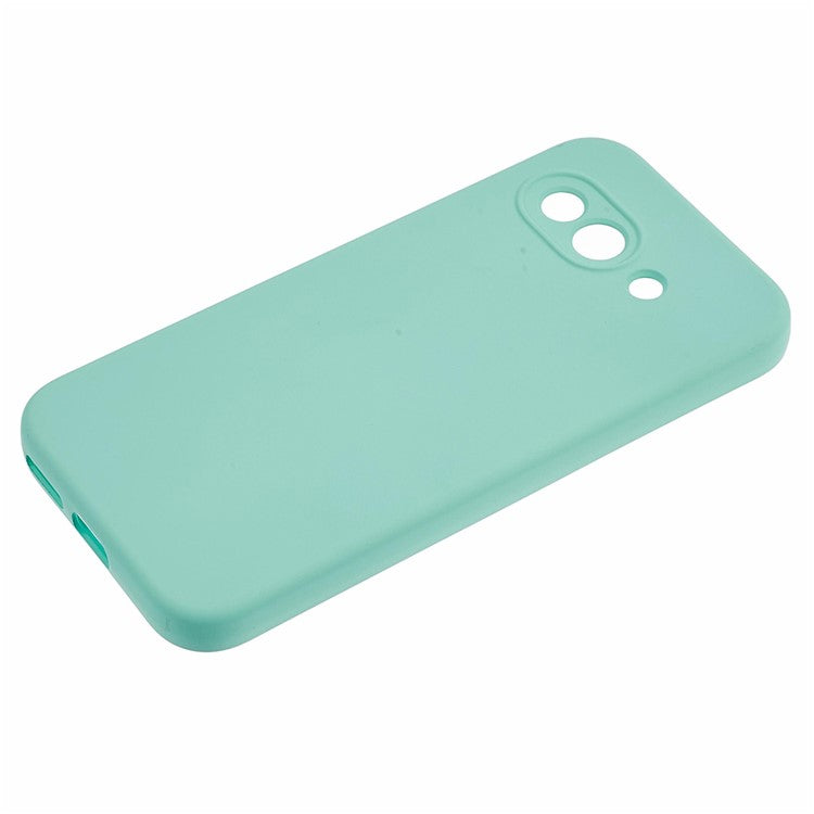 For Google Pixel 9a Case TPU Back Soft Anti-Scratch Fiber Lining Phone Cover - Baby Blue