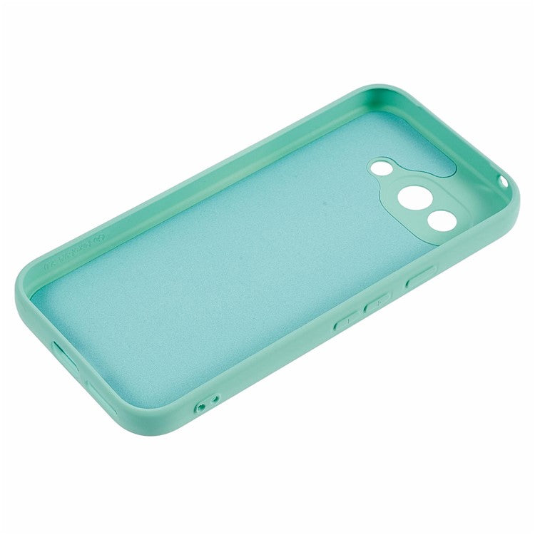 For Google Pixel 9a Case TPU Back Soft Anti-Scratch Fiber Lining Phone Cover - Baby Blue