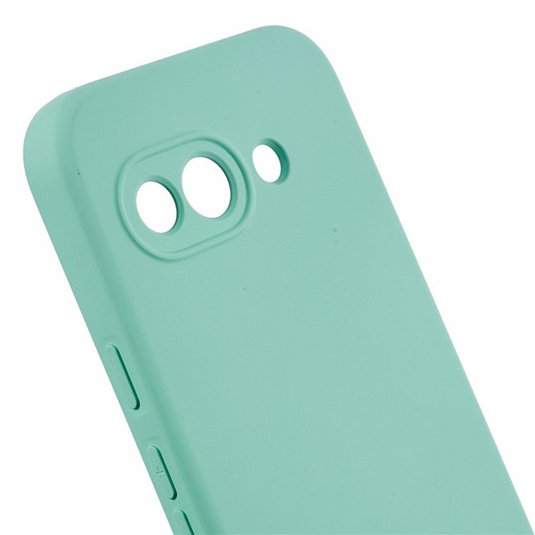 For Google Pixel 9a Case TPU Back Soft Anti-Scratch Fiber Lining Phone Cover - Baby Blue