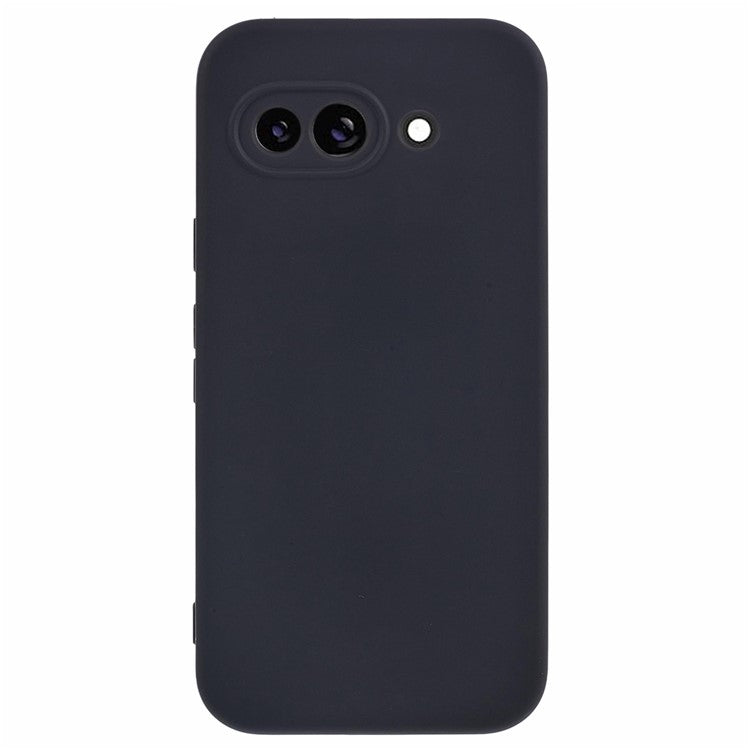 For Google Pixel 9a Case TPU Back Soft Anti-Scratch Fiber Lining Phone Cover - Black