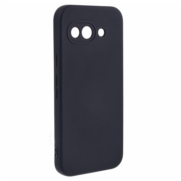 For Google Pixel 9a Case TPU Back Soft Anti-Scratch Fiber Lining Phone Cover - Black