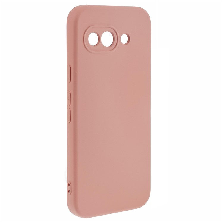 For Google Pixel 9a Case TPU Back Soft Anti-Scratch Fiber Lining Phone Cover - Pink