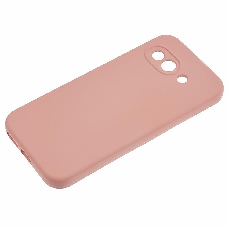 For Google Pixel 9a Case TPU Back Soft Anti-Scratch Fiber Lining Phone Cover - Pink