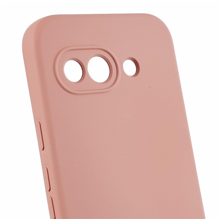 For Google Pixel 9a Case TPU Back Soft Anti-Scratch Fiber Lining Phone Cover - Pink