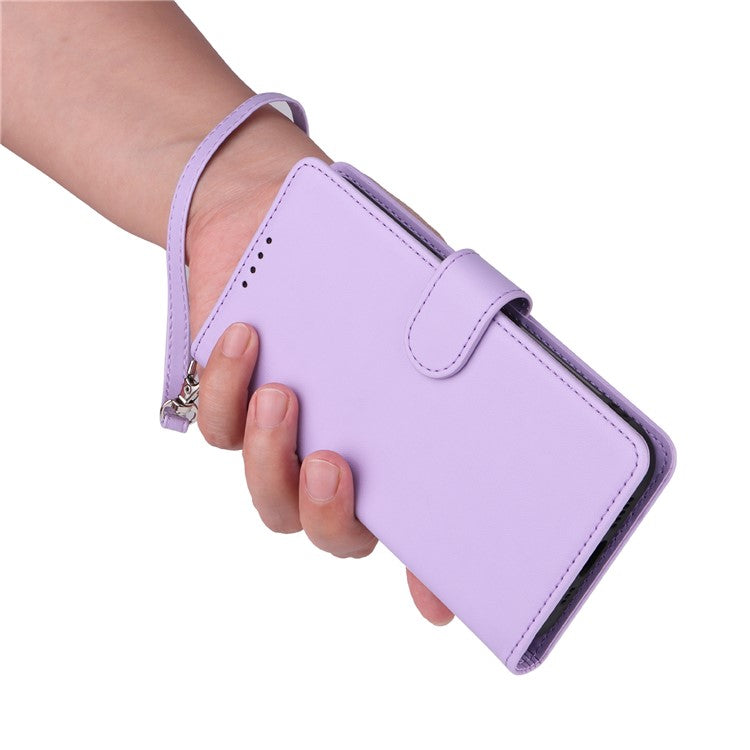 BETOPNICE 005 For Samsung Galaxy S25 Stand Case PU Leather Wallet Phone Cover - Purple