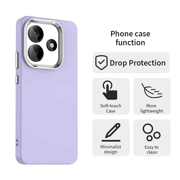 For Xiaomi Redmi Note 14 5G Case TPU + TPE Anti Drop Protection Phone Cover - Purple