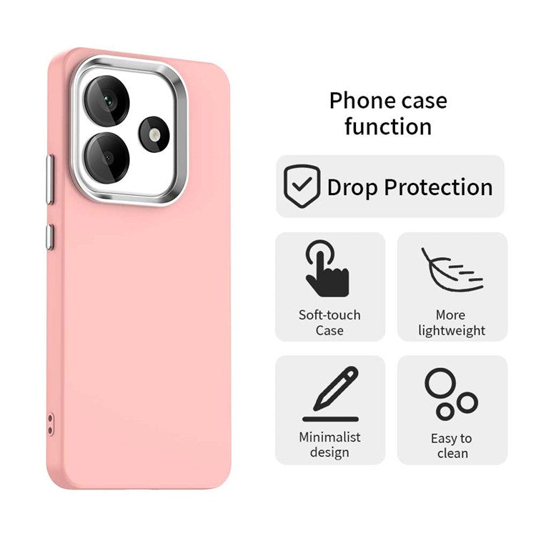 For Xiaomi Redmi Note 14 5G Case TPU + TPE Anti Drop Protection Phone Cover - Pink