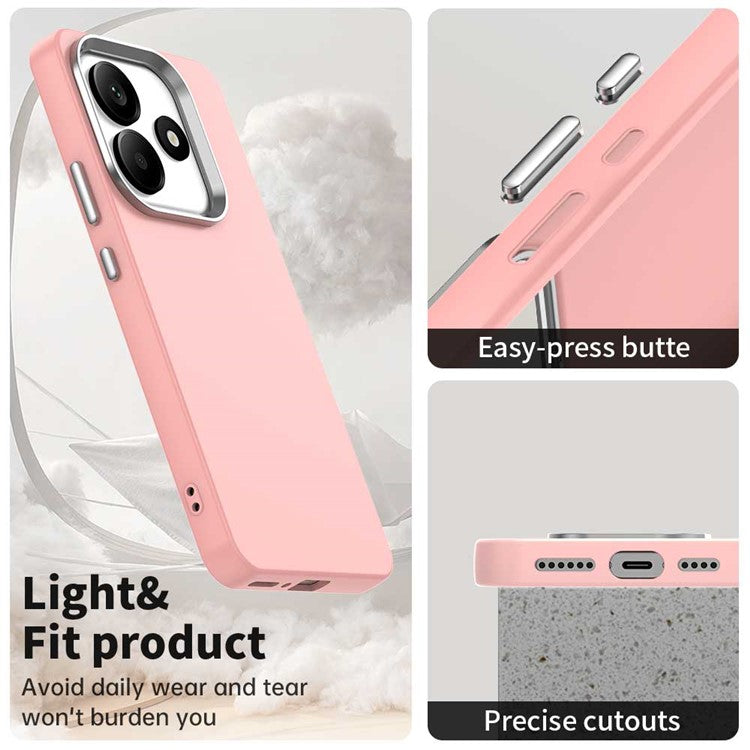 For Xiaomi Redmi Note 14 5G Case TPU + TPE Anti Drop Protection Phone Cover - Pink