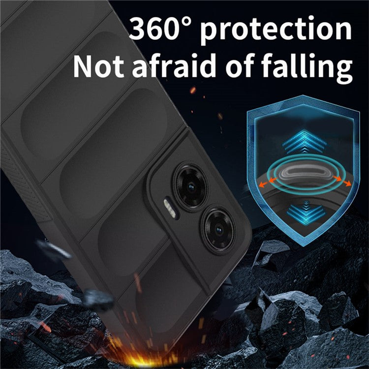 For Motorola Moto G35 5G Case Anti-Drop Soft TPU Rugged Phone Back Cover - Black