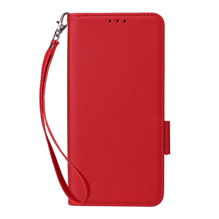 Leather Case for vivo V40 SE 5G 80W / V40 Lite (Indonesia) 4G / 5G Litchi Texture Wallet Flip Phone Cover - Red