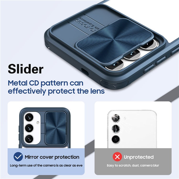 For Samsung Galaxy S25 Case TPU + PC Clear Phone Cover - Navy Blue