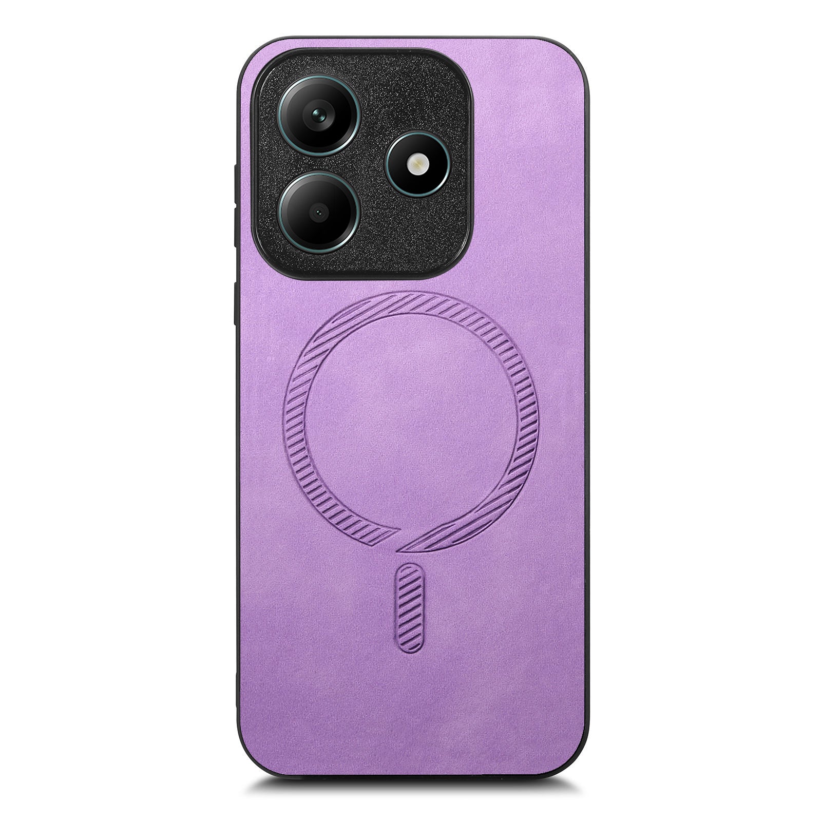 For Xiaomi Redmi Note 14 5G Leather Back Case Compatible with MagSafe Skin-touch Phone Cover - Purple