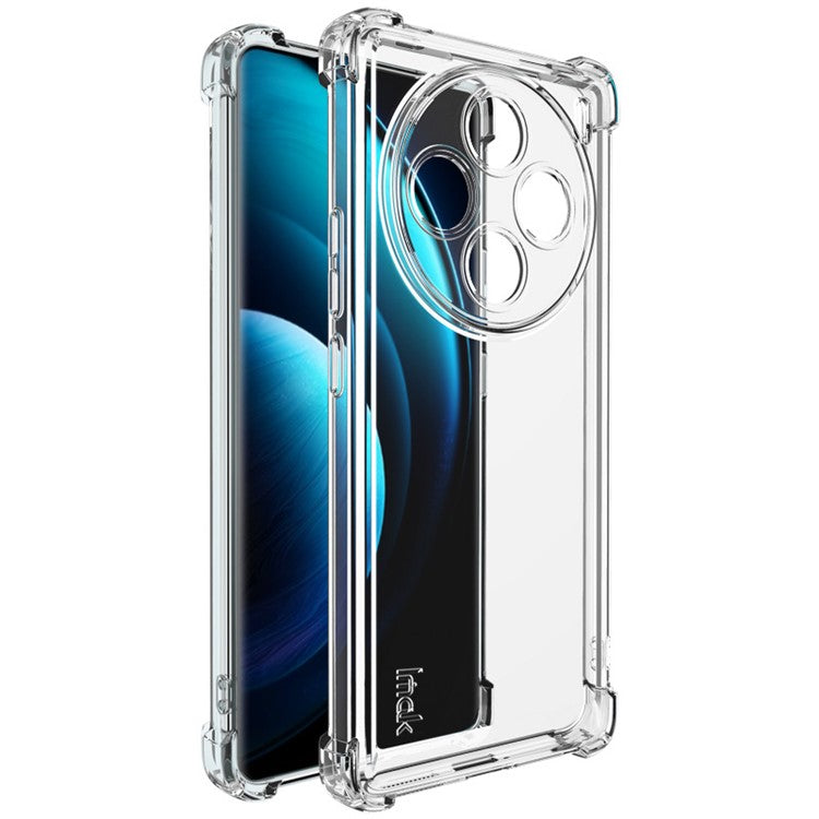 IMAK UX-4 Series For vivo X100 5G Case Straight Frame Four Corner Shockproof Clear TPU Cover