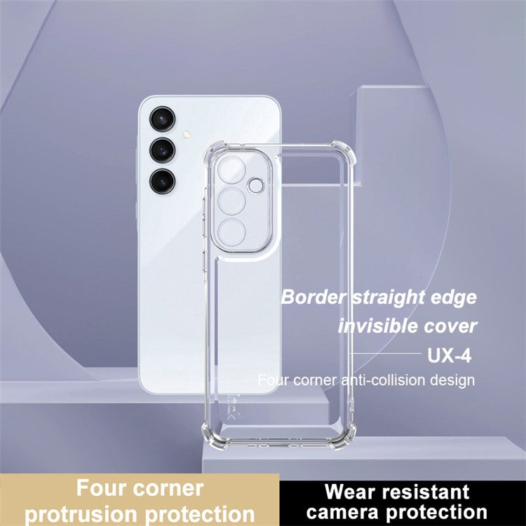 IMAK UX-4 Series For Samsung Galaxy A35 5G Case Straight Frame Four Corner Shockproof Clear TPU Cover