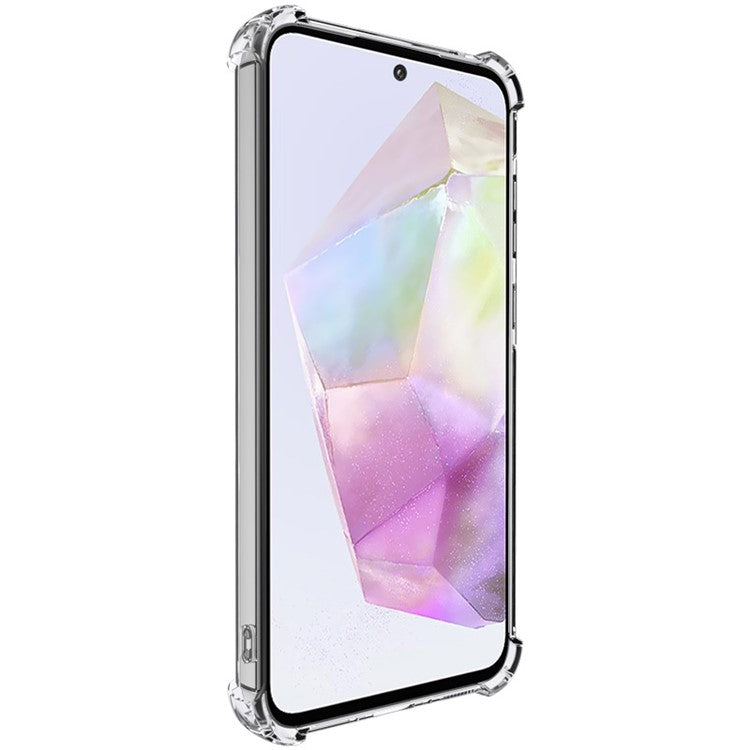 IMAK UX-4 Series For Samsung Galaxy A35 5G Case Straight Frame Four Corner Shockproof Clear TPU Cover