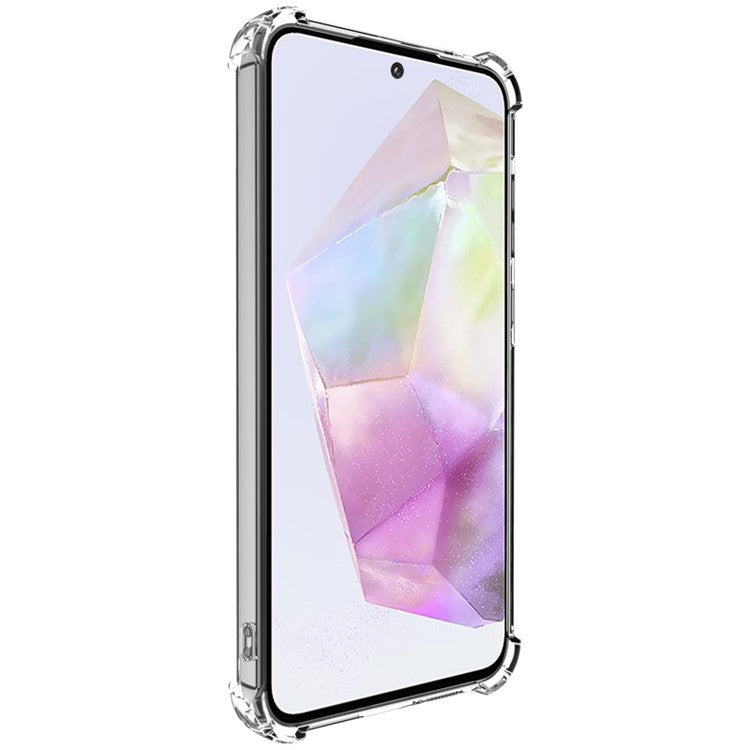 IMAK UX-4 Series For Samsung Galaxy A55 5G Case Straight Frame Four Corner Shockproof Clear TPU Cover