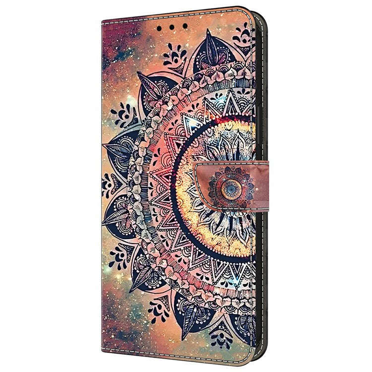 Leather Case For Xiaomi Redmi 14C 4G / Redmi 14R 5G / Poco C75 4G Pattern Printing Anti-Drop Flip Wallet Phone Cover - Mandala