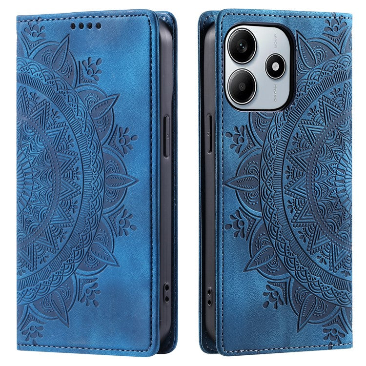 Style-010 For Xiaomi Redmi Note 14 5G Case Magnetic Closing Leather Phone Cover Pattern Imprinted - Blue