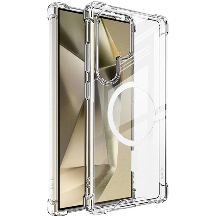 IMAK For Samsung Galaxy S25 Ultra Case Compatible with MagSafe Shockproof PC TPU Clear Phone Cover