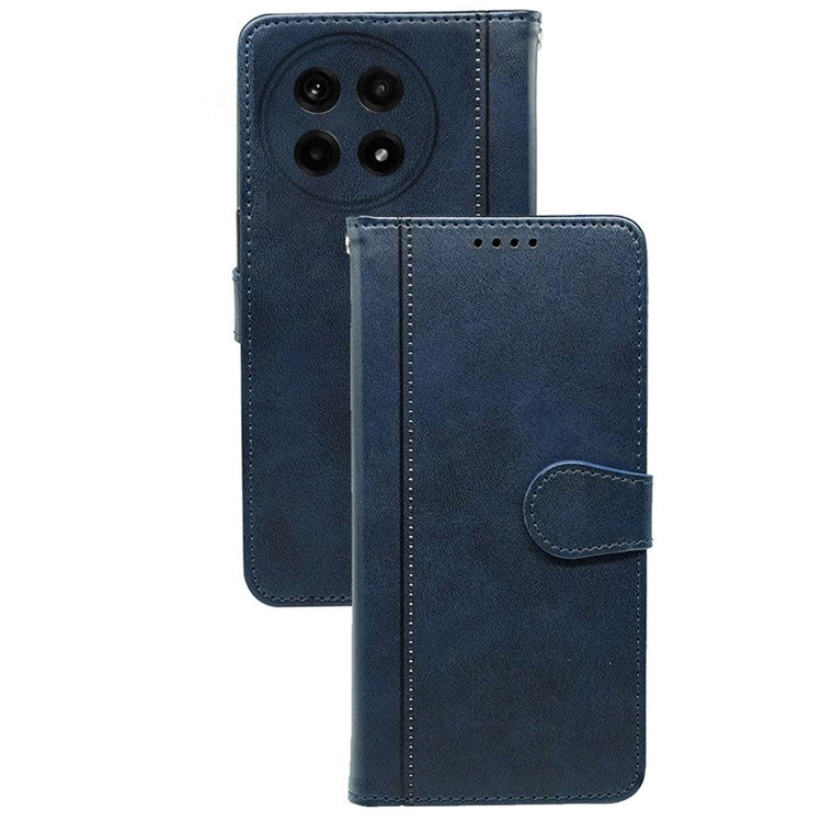 For OnePlus Ace 5 5G / Ace 5 Pro 5G Case Calf Texture Leather Stand Book Style Phone Cover - Blue