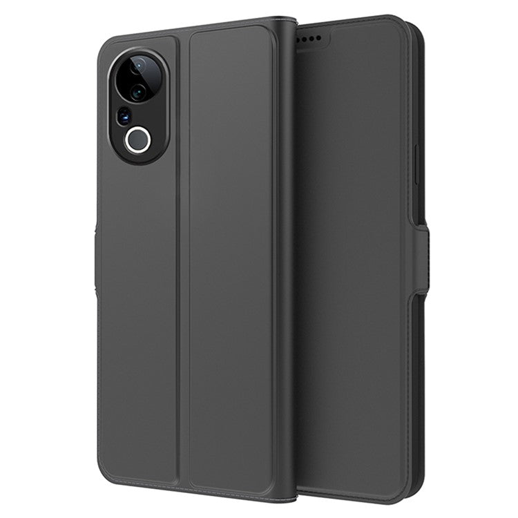 For vivo S20 Pro 5G Case Shockproof TPU Inner Shell Leather Phone Cover Card Slot - Black