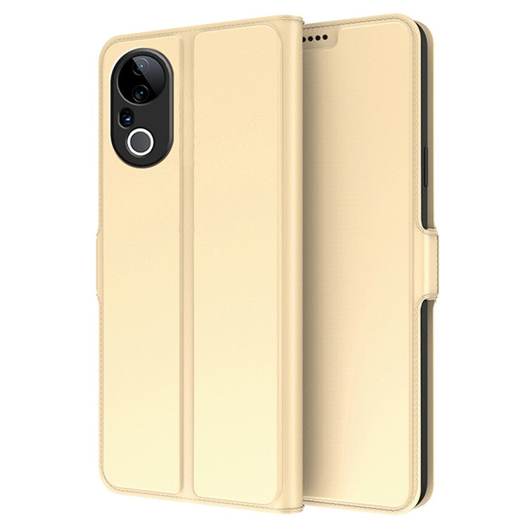 For vivo S20 Pro 5G Case Shockproof TPU Inner Shell Leather Phone Cover Card Slot - Gold